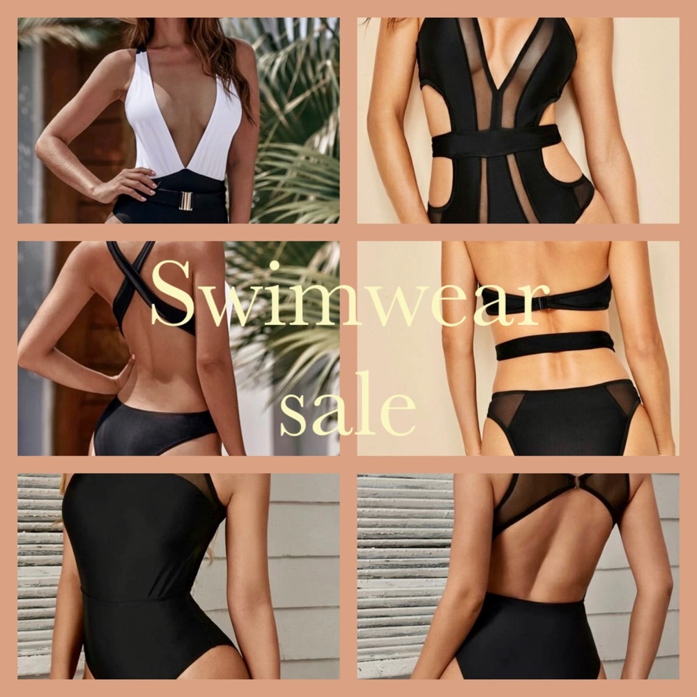 NWT Chic Belted One Piece Swimsuit - Picture 6 of 6